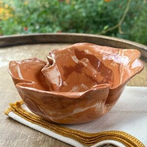 Handcrafted Ceramic Bowl in Warm Terracotta